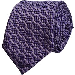 JEFF BANKS Mens Tie Purple, Lilac & Black Squares NEW