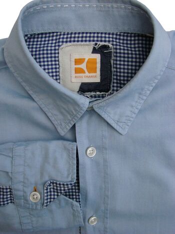 Flad hinanden Martyr HUGO BOSS ORANGE Shirt Mens 15 S Blue - Brandinity