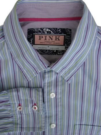 Thomas Pink Logo Button-Front Shirts for Men