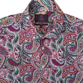 HAWES & CURTIS Shirt Mens 18 XXL Multicoloured Paisley SLIM