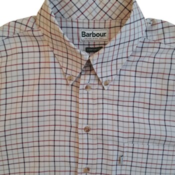 BARBOUR Shirt Mens XL Cream – Multicoloured Check COMFORT FIT