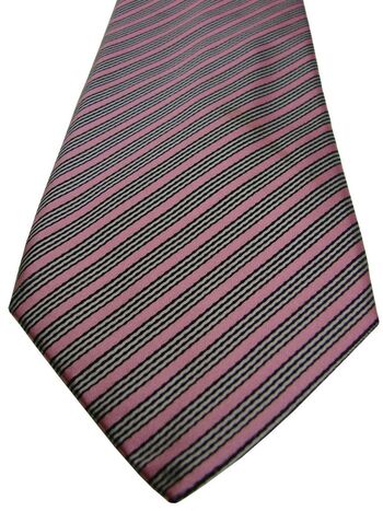 CHARLES TYRWHITT Mens Tie Pink – White & Black Stripes