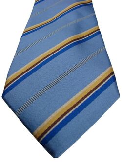 CHARLES TYRWHITT Mens Tie Light Blue – Multi-Coloured Stripes NEW