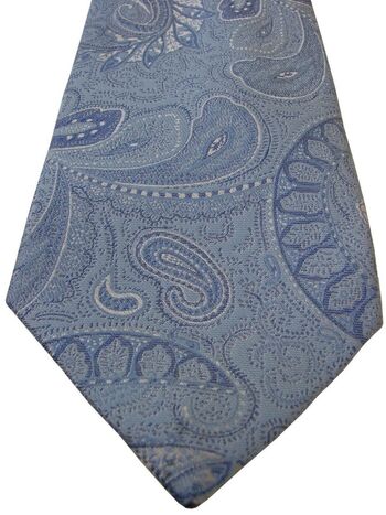 TM LEWIN Mens Tie Blue - Paisley