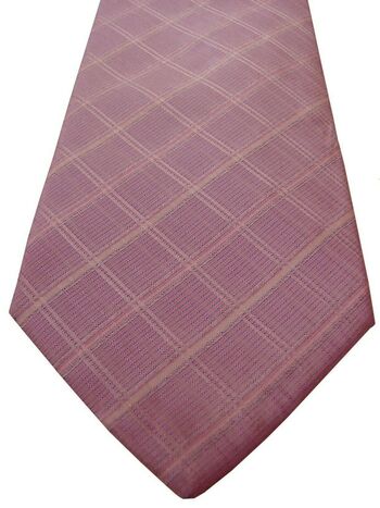 TM LEWIN Mens Tie Pink – White Check