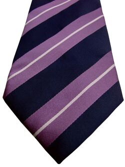 HILDITCH & KEY Mens Tie Purple Dark Blue & White Stripes