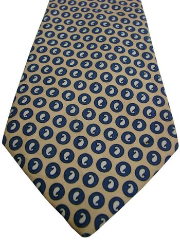 GIEVES & HAWKES Mens Tie Pale Yellow – Tear Drop Polka Dots