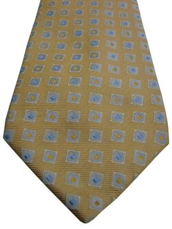 ETON Mens Tie Gold - Blue Squares