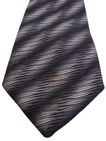 EDWARD BAKER Mens Tie Black Blue - Design