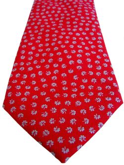 CHARLES TYRWHITT Mens Tie Red - Flowers NEW BNWT