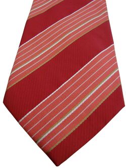 HUGO BOSS Mens Tie Burgundy – Stripes