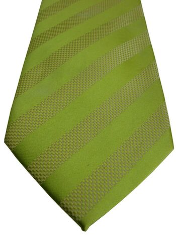 PETER WERTH Mens Tie Green Stripes