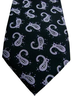 BAUMLER Mens Tie Black – Lilac Tear Drops