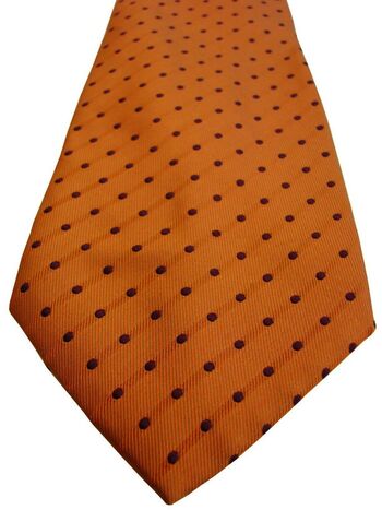 UNGARO PARIS Mens Tie Orange – Purple Polka Dots