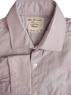 JOHN FRANCOMB CLASSICS TM LEWIN Shirt Mens 15.5 M Lilac FULLY FITTED