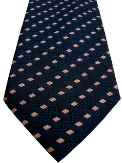 MOSCHINO Mens Tie Dark Blue – Pink Diamonds & Zig Zag