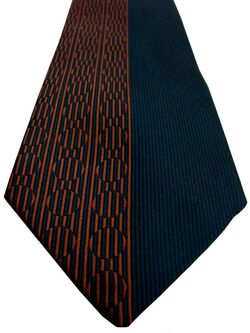 TED BAKER Mens Tie Black – Partial Brown Design