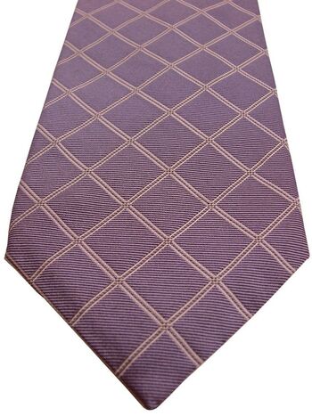 FACONNABLE Mens Tie Lilac – White Check