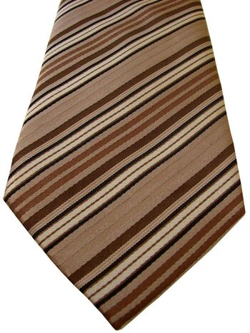 TM LEWIN Mens Tie Brown Stripes