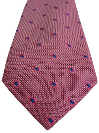 CHARLES TYRWHITT Mens Tie Pink – Blue Ovals NEW