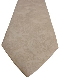 TM LEWIN Mens Tie Cream Paisley