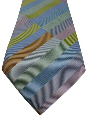 CHARLES TYRWHITT Mens Tie Multi-Coloured Herringbone Stripes