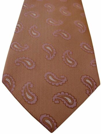 TM LEWIN Mens Tie Grey Brown – Lilac Tear Drops NEW