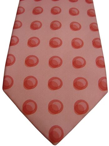 AUSTIN REED Mens Tie Pink Bauble Polka Dots