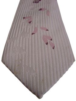 JOHN FRANCOMB TM LEWIN Mens Tie Whitish Grey - Flowers SKINNY