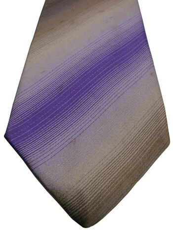 DUCHAMP LONDON Mens Tie Graduating Purples & Greys Stripes