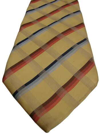 TM LEWIN Mens Tie Yellow – Multi-Coloured Check