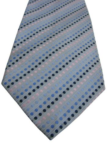 TED BAKER ENDURANCE Mens Tie Pink Black & Blue Polka Dots