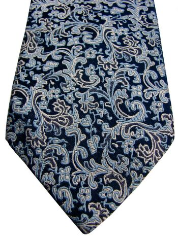 MARKS & SPENCER M&S AUTOGRAPH Mens Tie Blue - Paisley