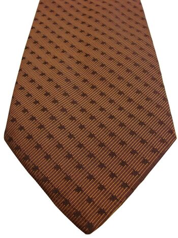 HUGO BOSS Mens Tie Brown – Striped Design