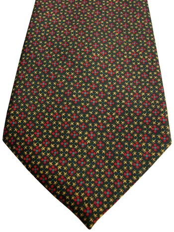 RENE CHAGAL Mens Tie Red & Yellow Flower Design