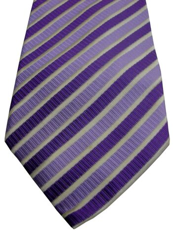 CARDUCCI Mens Tie Pink Lilac & White Stripes