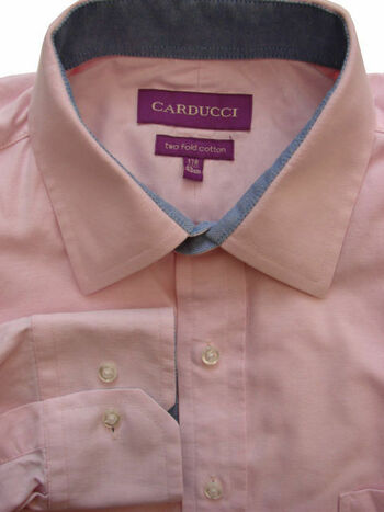 CARDUCCI Shirt Mens 17 L Pink