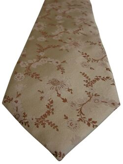 TM LEWIN Mens Tie Cream – Plants & Flowers