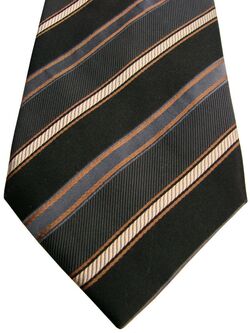 HAWES & CURTIS Mens Tie Brown - Stripes