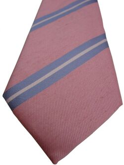 CHARLES TYRWHITT Mens Tie Pink – Blue & White Stripes SKINNY NEW