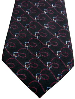 BROOKS BROTHERS – BROOKSGATE Mens Tie Black - Twisty Ropes - SKINNY