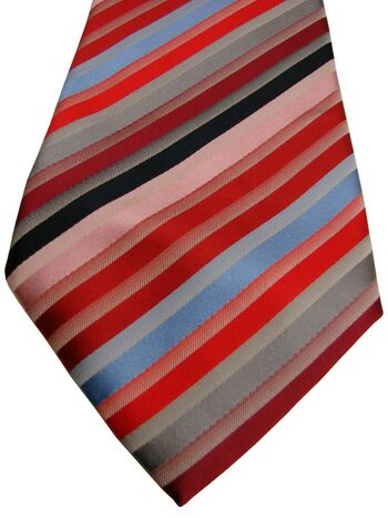 SAMUEL WINDSOR - SEVENFOLD Mens Tie Multi-Coloured Stripes