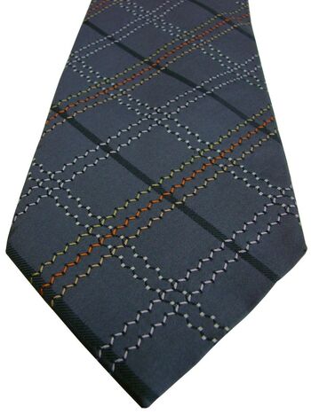 KENZO HOMME Mens Tie Grey – Multi-Coloured TEXTURED Check