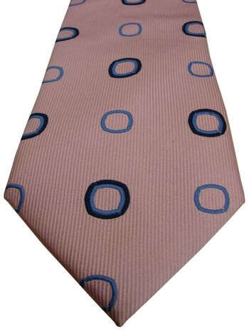 TM LEWIN Mens Tie Pink – Blue Polka Dots