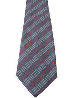 GUTHRIE & VALENTINE Mens Tie Pink & White Line Squares