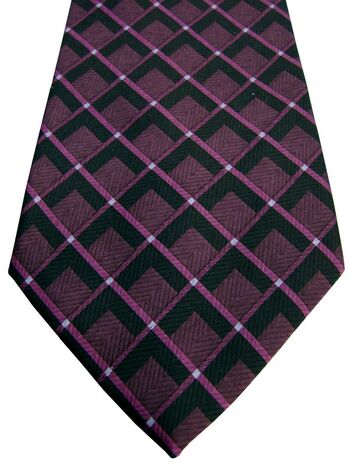 TOM HAGAN Mens Tie Purple Check