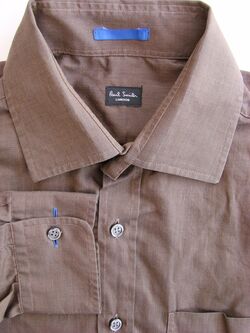 PAUL SMITH Shirt Mens 16 M Brown