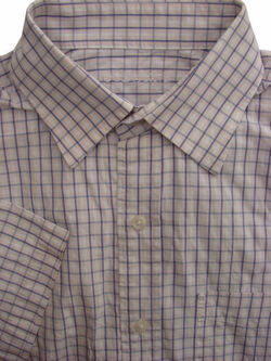 OSBORNE Shirt Mens 15.5 M Pink - Check SHORT SLEEVE