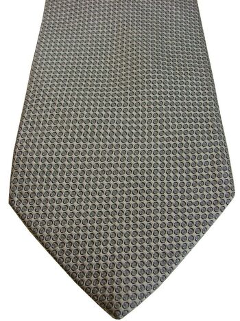 TM LEWIN Mens Tie Silver – Polka Dots - TEXTURED