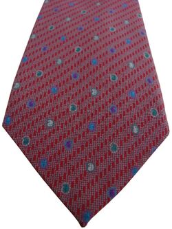 HARRODS Mens Tie Burgundy – Multi-Coloured Tear Drops